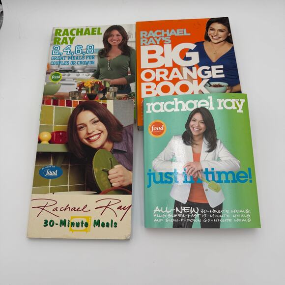 Rachael Ray Cookbooks 30 Minute Meals, Just in Time, Great Meals, Big Orange S/4 - Picture 1 of 7